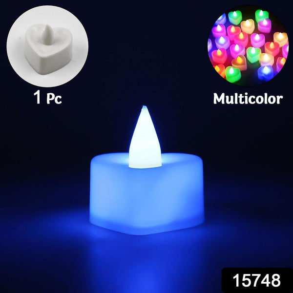 Led Tealights Smokeless Plastic Decorative Candles (Pack Of 12  Multicolor)