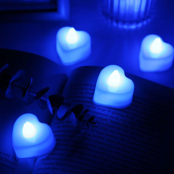 Led Tealights Smokeless Plastic Decorative Candles (Pack Of 12  Multicolor)