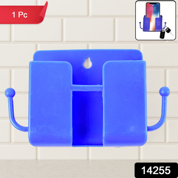 Blue Wall Mount Mobile Stand With Hook (Pack of  2 Qty)