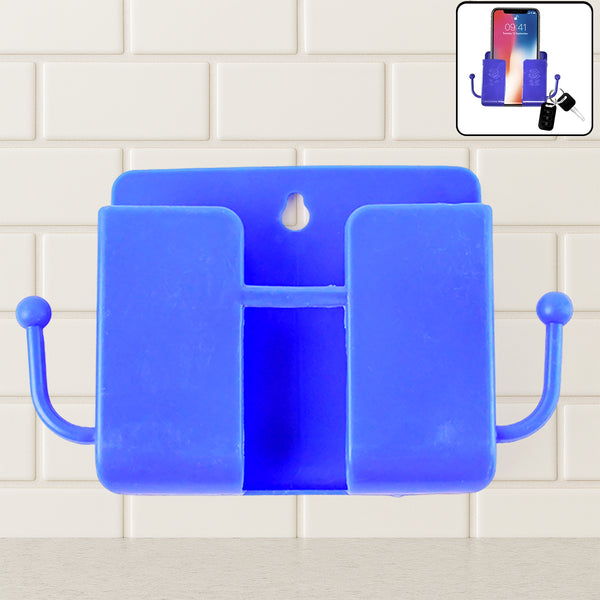 Blue Wall Mount Mobile Stand With Hook (Pack of  2 Qty)